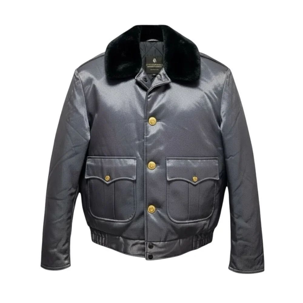 Vintage Fechheimer Grey Silver Uniform Jacket 38L
